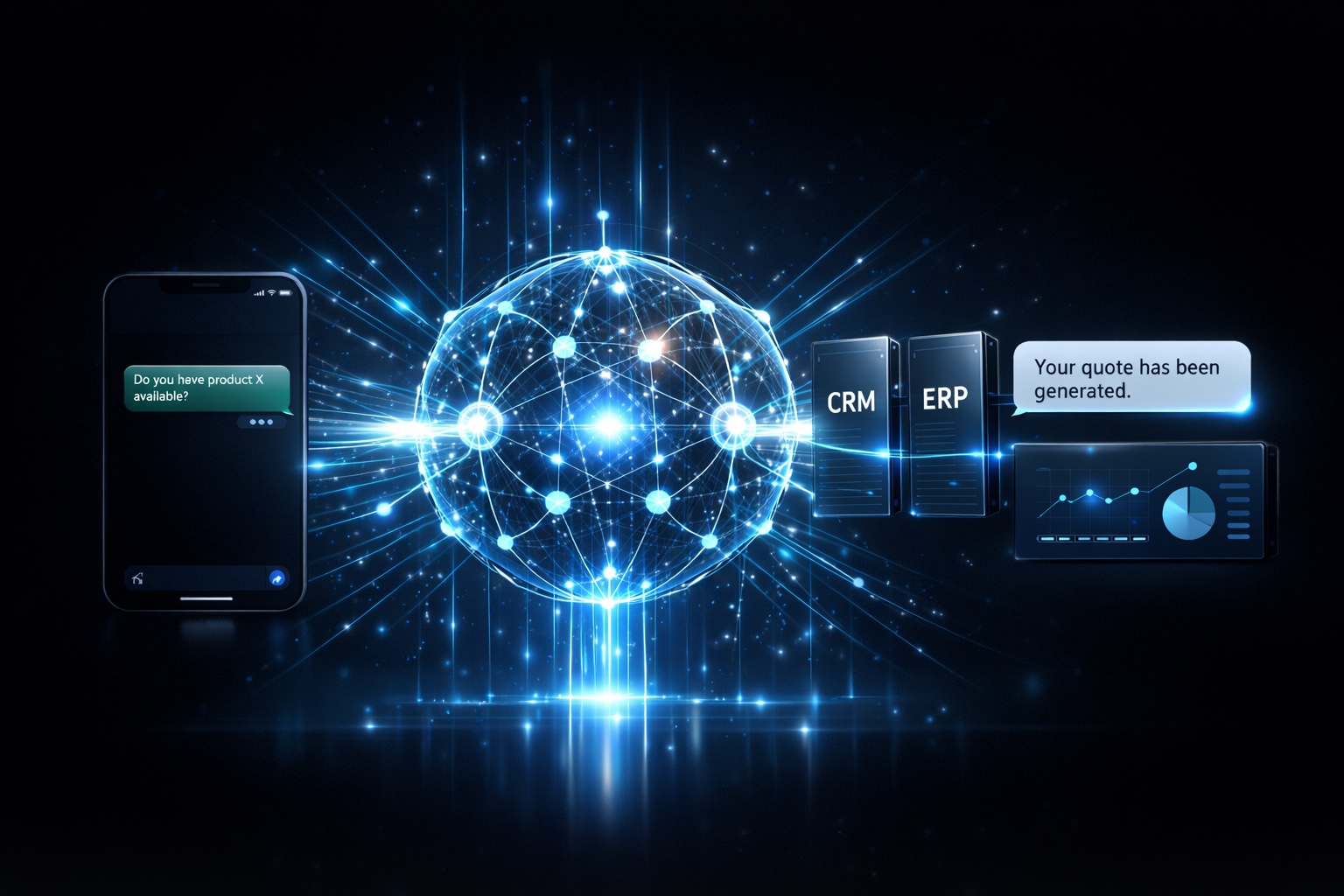 Ilustracion de automatizacion conversacional